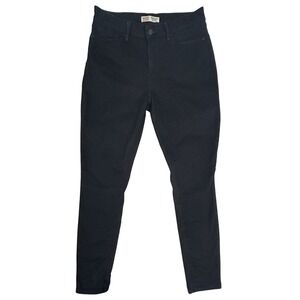 Levi's Signature Jeans Womens 12 Black High Rise Skinny Stretch Grunge‎ Ankle